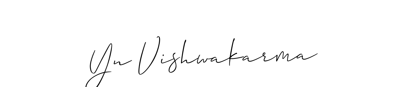 Similarly Allison_Script is the best handwritten signature design. Signature creator online .You can use it as an online autograph creator for name Yn Vishwakarma. Yn Vishwakarma signature style 2 images and pictures png