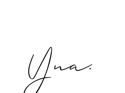 Also we have Yna. name is the best signature style. Create professional handwritten signature collection using Allison_Script autograph style. Yna. signature style 2 images and pictures png