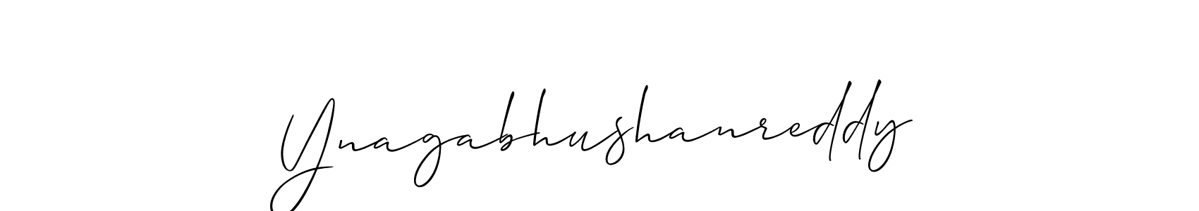 Also we have Ynagabhushanreddy name is the best signature style. Create professional handwritten signature collection using Allison_Script autograph style. Ynagabhushanreddy signature style 2 images and pictures png