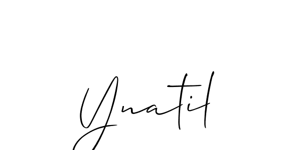 It looks lik you need a new signature style for name Ynatil. Design unique handwritten (Allison_Script) signature with our free signature maker in just a few clicks. Ynatil signature style 2 images and pictures png