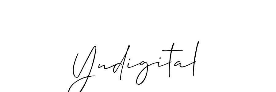 It looks lik you need a new signature style for name Yndigital. Design unique handwritten (Allison_Script) signature with our free signature maker in just a few clicks. Yndigital signature style 2 images and pictures png