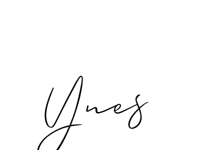 Design your own signature with our free online signature maker. With this signature software, you can create a handwritten (Allison_Script) signature for name Ynes. Ynes signature style 2 images and pictures png