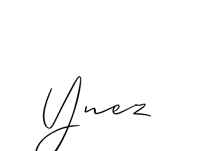 Ynez stylish signature style. Best Handwritten Sign (Allison_Script) for my name. Handwritten Signature Collection Ideas for my name Ynez. Ynez signature style 2 images and pictures png