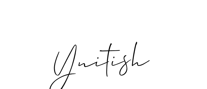 Design your own signature with our free online signature maker. With this signature software, you can create a handwritten (Allison_Script) signature for name Ynitish. Ynitish signature style 2 images and pictures png