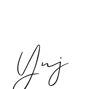 The best way (Allison_Script) to make a short signature is to pick only two or three words in your name. The name Ynj include a total of six letters. For converting this name. Ynj signature style 2 images and pictures png