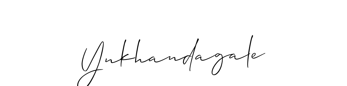 How to Draw Ynkhandagale signature style? Allison_Script is a latest design signature styles for name Ynkhandagale. Ynkhandagale signature style 2 images and pictures png