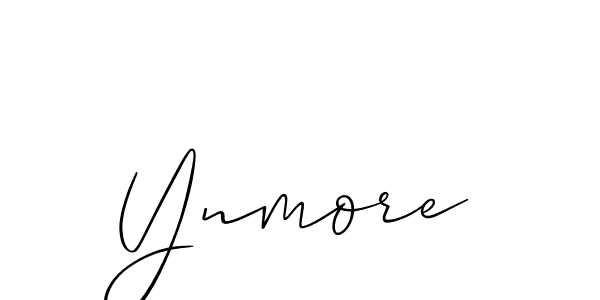 The best way (Allison_Script) to make a short signature is to pick only two or three words in your name. The name Ynmore include a total of six letters. For converting this name. Ynmore signature style 2 images and pictures png