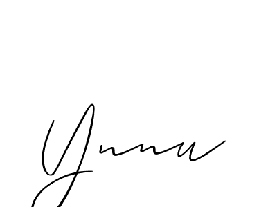 Create a beautiful signature design for name Ynnu. With this signature (Allison_Script) fonts, you can make a handwritten signature for free. Ynnu signature style 2 images and pictures png