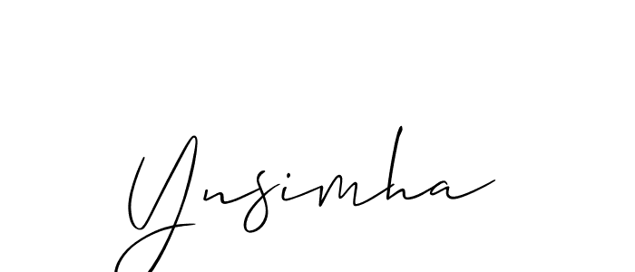It looks lik you need a new signature style for name Ynsimha. Design unique handwritten (Allison_Script) signature with our free signature maker in just a few clicks. Ynsimha signature style 2 images and pictures png