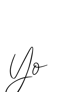 Make a beautiful signature design for name Yo. With this signature (Allison_Script) style, you can create a handwritten signature for free. Yo signature style 2 images and pictures png