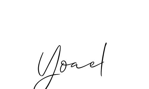 Also we have Yoael name is the best signature style. Create professional handwritten signature collection using Allison_Script autograph style. Yoael signature style 2 images and pictures png