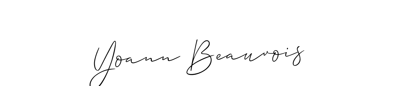 Create a beautiful signature design for name Yoann Beauvois. With this signature (Allison_Script) fonts, you can make a handwritten signature for free. Yoann Beauvois signature style 2 images and pictures png