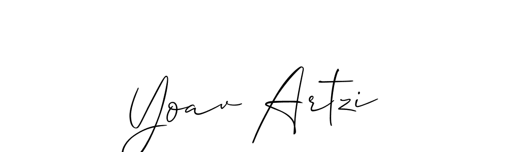 Use a signature maker to create a handwritten signature online. With this signature software, you can design (Allison_Script) your own signature for name Yoav Artzi. Yoav Artzi signature style 2 images and pictures png