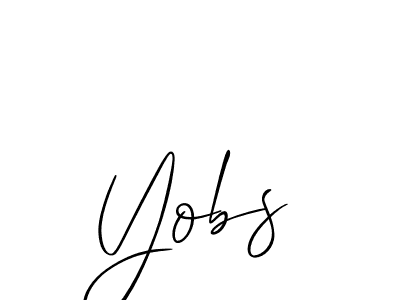 It looks lik you need a new signature style for name Yobs. Design unique handwritten (Allison_Script) signature with our free signature maker in just a few clicks. Yobs signature style 2 images and pictures png
