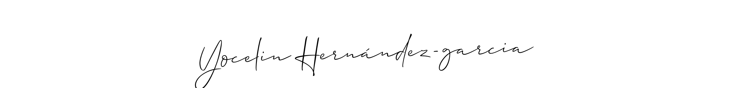 Similarly Allison_Script is the best handwritten signature design. Signature creator online .You can use it as an online autograph creator for name Yocelin Hernández-garcia. Yocelin Hernández-garcia signature style 2 images and pictures png