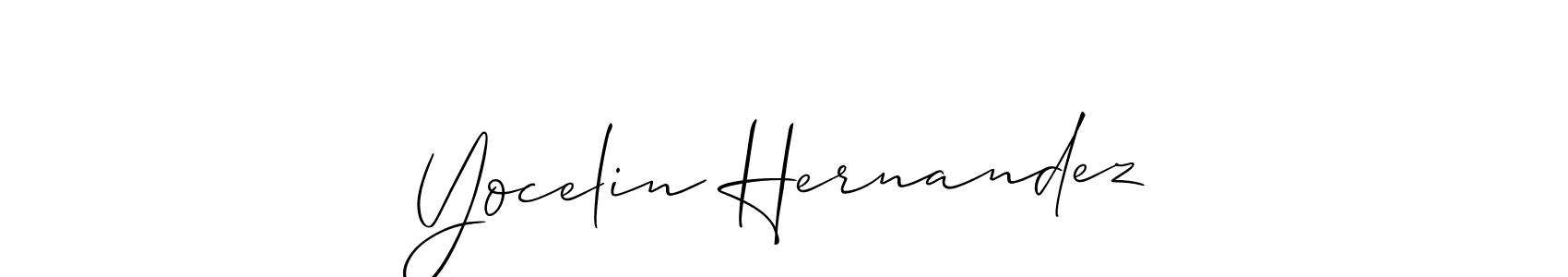 Design your own signature with our free online signature maker. With this signature software, you can create a handwritten (Allison_Script) signature for name Yocelin Hernandez. Yocelin Hernandez signature style 2 images and pictures png