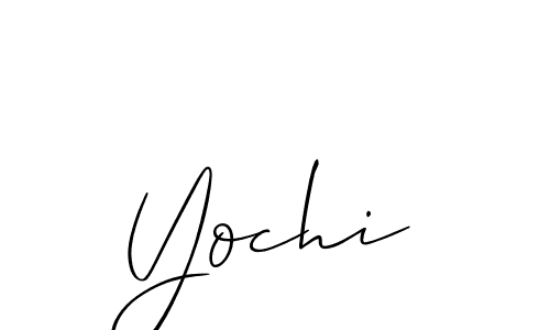 if you are searching for the best signature style for your name Yochi. so please give up your signature search. here we have designed multiple signature styles  using Allison_Script. Yochi signature style 2 images and pictures png