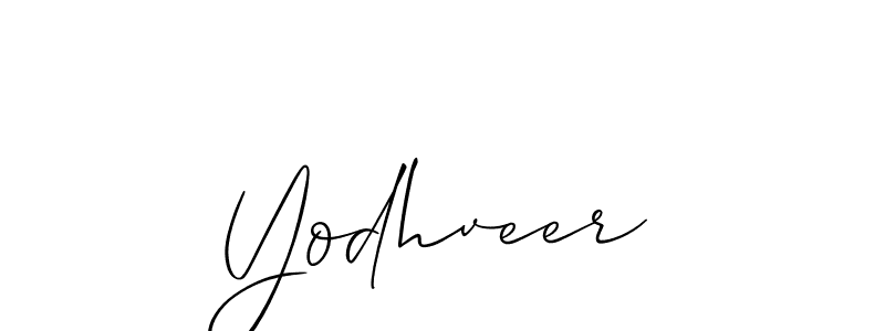 Make a beautiful signature design for name Yodhveer. With this signature (Allison_Script) style, you can create a handwritten signature for free. Yodhveer signature style 2 images and pictures png