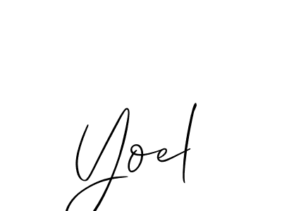 Similarly Allison_Script is the best handwritten signature design. Signature creator online .You can use it as an online autograph creator for name Yoel. Yoel signature style 2 images and pictures png