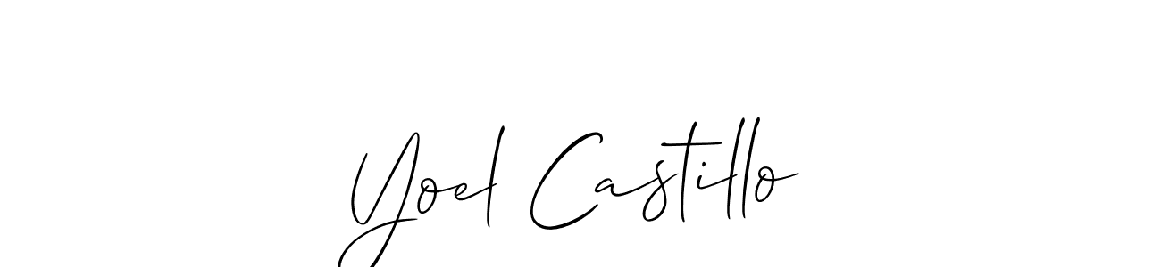Create a beautiful signature design for name Yoel Castillo. With this signature (Allison_Script) fonts, you can make a handwritten signature for free. Yoel Castillo signature style 2 images and pictures png
