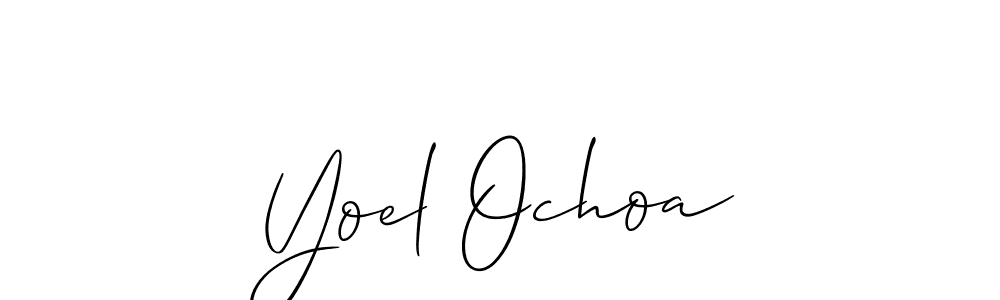 Similarly Allison_Script is the best handwritten signature design. Signature creator online .You can use it as an online autograph creator for name Yoel Ochoa. Yoel Ochoa signature style 2 images and pictures png
