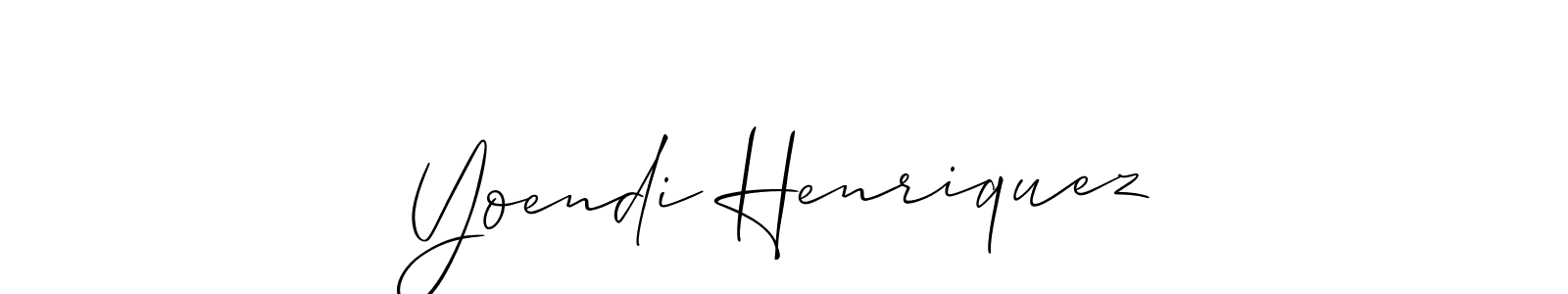Make a beautiful signature design for name Yoendi Henriquez. Use this online signature maker to create a handwritten signature for free. Yoendi Henriquez signature style 2 images and pictures png