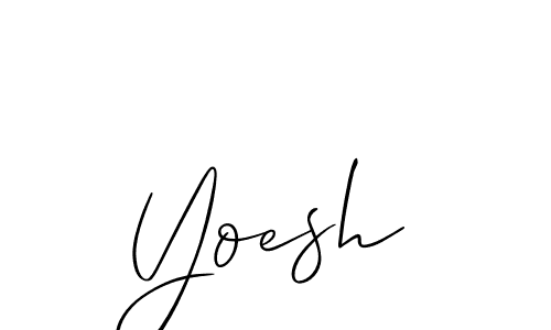 if you are searching for the best signature style for your name Yoesh. so please give up your signature search. here we have designed multiple signature styles  using Allison_Script. Yoesh signature style 2 images and pictures png