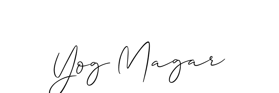 How to Draw Yog Magar signature style? Allison_Script is a latest design signature styles for name Yog Magar. Yog Magar signature style 2 images and pictures png