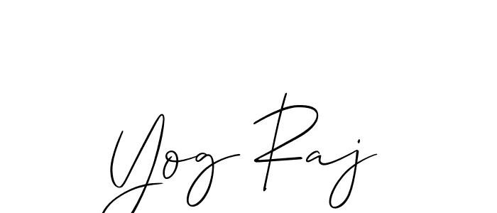 Also we have Yog Raj name is the best signature style. Create professional handwritten signature collection using Allison_Script autograph style. Yog Raj signature style 2 images and pictures png
