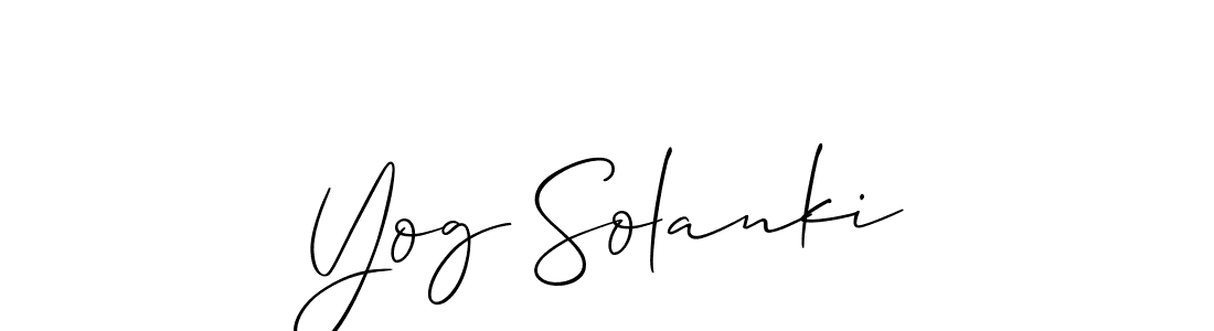 Use a signature maker to create a handwritten signature online. With this signature software, you can design (Allison_Script) your own signature for name Yog Solanki. Yog Solanki signature style 2 images and pictures png