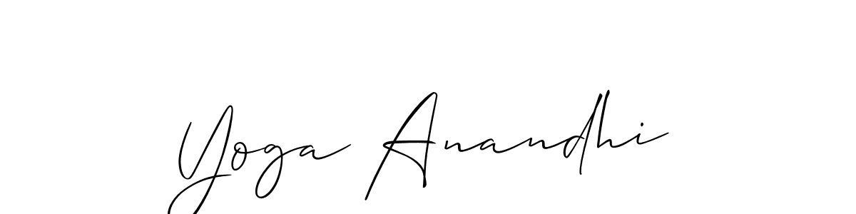 This is the best signature style for the Yoga Anandhi name. Also you like these signature font (Allison_Script). Mix name signature. Yoga Anandhi signature style 2 images and pictures png