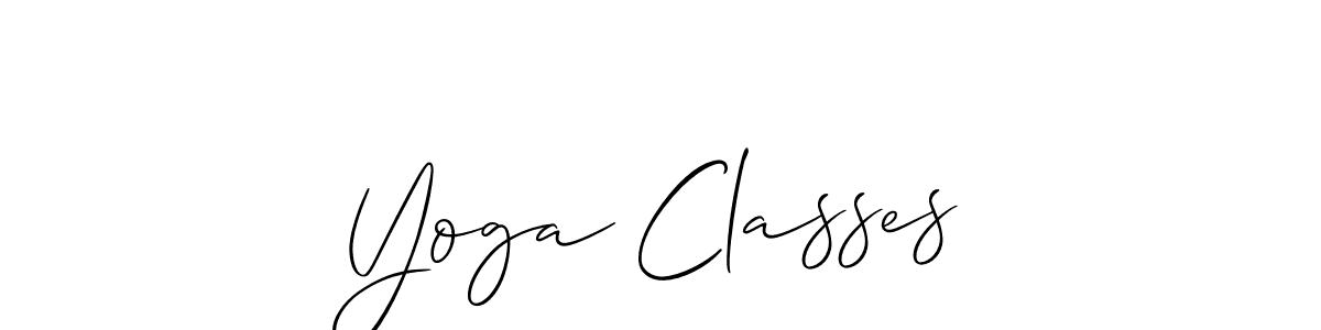 It looks lik you need a new signature style for name Yoga Classes. Design unique handwritten (Allison_Script) signature with our free signature maker in just a few clicks. Yoga Classes signature style 2 images and pictures png