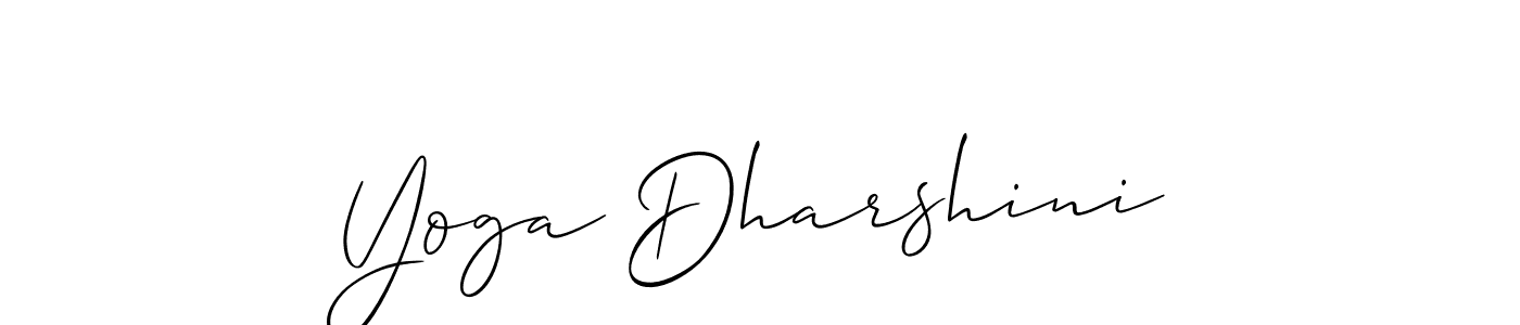 It looks lik you need a new signature style for name Yoga Dharshini. Design unique handwritten (Allison_Script) signature with our free signature maker in just a few clicks. Yoga Dharshini signature style 2 images and pictures png