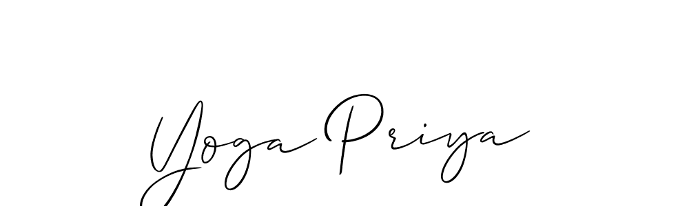 if you are searching for the best signature style for your name Yoga Priya. so please give up your signature search. here we have designed multiple signature styles  using Allison_Script. Yoga Priya signature style 2 images and pictures png