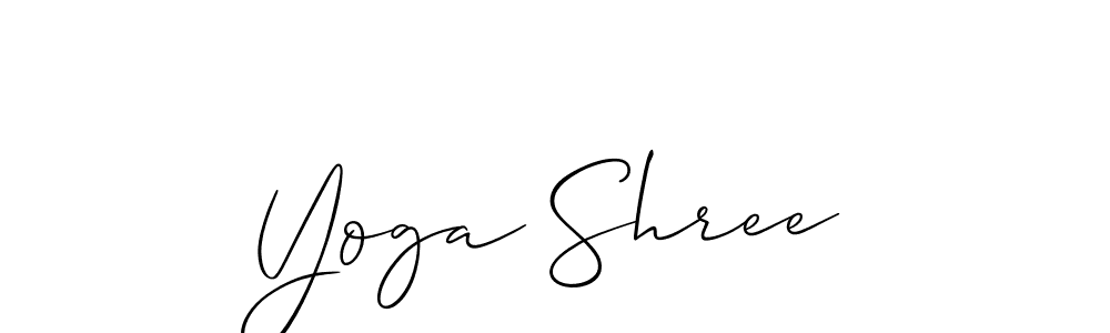 Similarly Allison_Script is the best handwritten signature design. Signature creator online .You can use it as an online autograph creator for name Yoga Shree. Yoga Shree signature style 2 images and pictures png