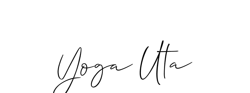 Make a short Yoga Uta signature style. Manage your documents anywhere anytime using Allison_Script. Create and add eSignatures, submit forms, share and send files easily. Yoga Uta signature style 2 images and pictures png