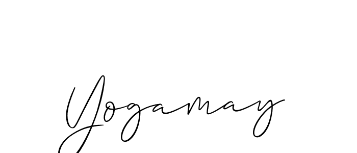 Create a beautiful signature design for name Yogamay. With this signature (Allison_Script) fonts, you can make a handwritten signature for free. Yogamay signature style 2 images and pictures png