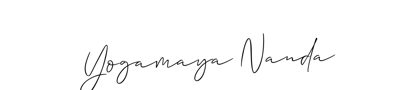 How to Draw Yogamaya Nanda signature style? Allison_Script is a latest design signature styles for name Yogamaya Nanda. Yogamaya Nanda signature style 2 images and pictures png