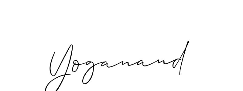 Also we have Yoganand name is the best signature style. Create professional handwritten signature collection using Allison_Script autograph style. Yoganand signature style 2 images and pictures png