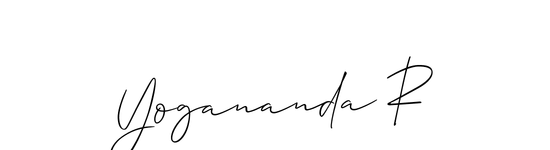 How to make Yogananda R signature? Allison_Script is a professional autograph style. Create handwritten signature for Yogananda R name. Yogananda R signature style 2 images and pictures png