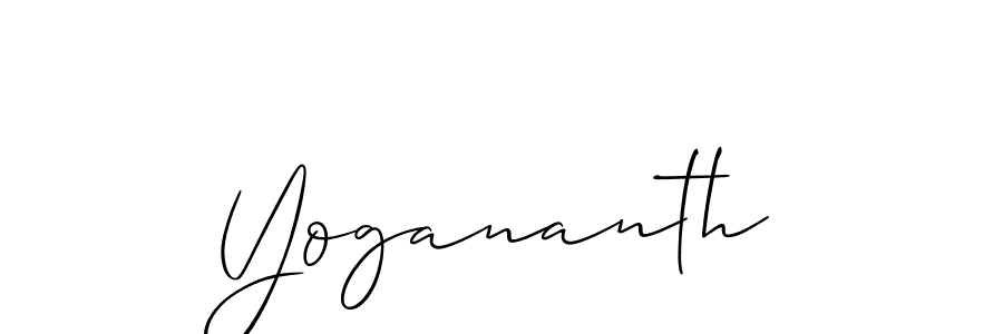 It looks lik you need a new signature style for name Yogananth. Design unique handwritten (Allison_Script) signature with our free signature maker in just a few clicks. Yogananth signature style 2 images and pictures png