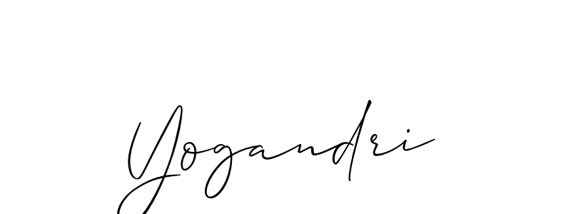 Use a signature maker to create a handwritten signature online. With this signature software, you can design (Allison_Script) your own signature for name Yogandri. Yogandri signature style 2 images and pictures png