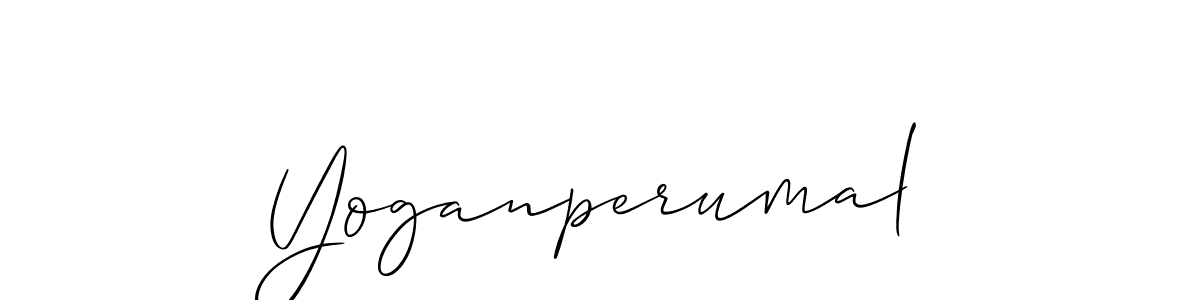 Create a beautiful signature design for name Yoganperumal. With this signature (Allison_Script) fonts, you can make a handwritten signature for free. Yoganperumal signature style 2 images and pictures png