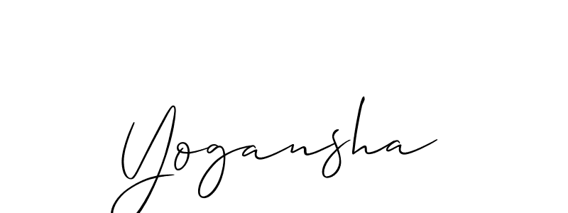 Make a short Yogansha signature style. Manage your documents anywhere anytime using Allison_Script. Create and add eSignatures, submit forms, share and send files easily. Yogansha signature style 2 images and pictures png