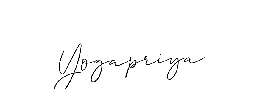 How to Draw Yogapriya signature style? Allison_Script is a latest design signature styles for name Yogapriya. Yogapriya signature style 2 images and pictures png