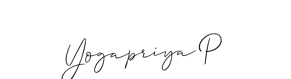 Once you've used our free online signature maker to create your best signature Allison_Script style, it's time to enjoy all of the benefits that Yogapriya P name signing documents. Yogapriya P signature style 2 images and pictures png