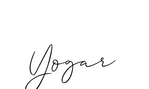 Similarly Allison_Script is the best handwritten signature design. Signature creator online .You can use it as an online autograph creator for name Yogar. Yogar signature style 2 images and pictures png