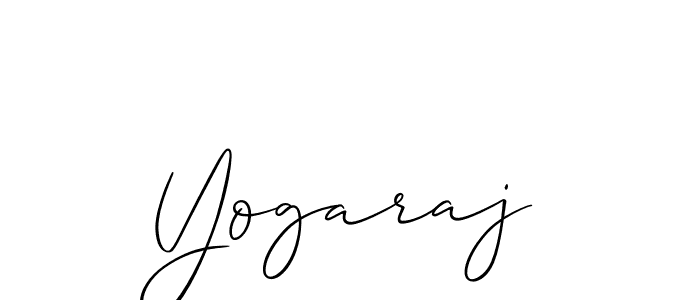 It looks lik you need a new signature style for name Yogaraj. Design unique handwritten (Allison_Script) signature with our free signature maker in just a few clicks. Yogaraj signature style 2 images and pictures png