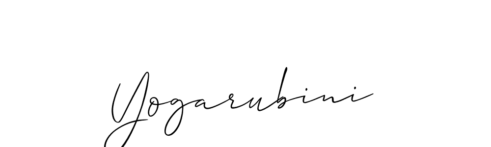 Make a beautiful signature design for name Yogarubini. With this signature (Allison_Script) style, you can create a handwritten signature for free. Yogarubini signature style 2 images and pictures png