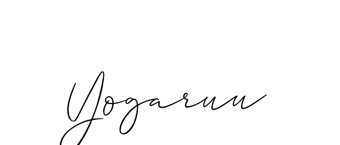 How to make Yogaruu signature? Allison_Script is a professional autograph style. Create handwritten signature for Yogaruu name. Yogaruu signature style 2 images and pictures png